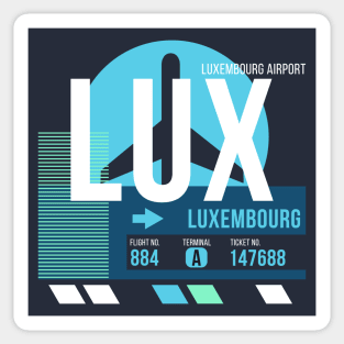 Luxembourg (LUX) Airport // Sunset Baggage Tag Sticker